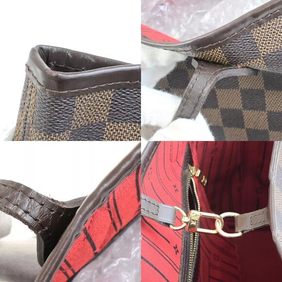 LOUIS VUITTON Neverfull MM Shoulder Bag Damier Ebene Leather BN N51105 23FA323 - Picture 9 of 14